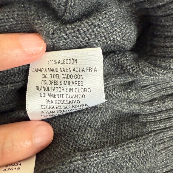 NWT John Ashford Gray V-Neck 100% Cotton Sweater XXL - Picture 4 of 9